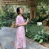 Johnature Женские платья в китайском стиле с круглым вырезом и половиной рукавов с цветочным принтом, летнее платье-трапеция