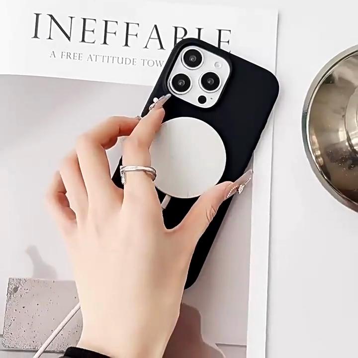 2025 Liquid Silicone Magnetic Case For iPhone 16 15 14 11 12 13 Pro Max Plus Wireless Charging Soft Cover