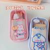 Japanese Pencil Case Transparent Large-capacity Student Pencil Case Cute Girl Creative Simple Pencil Case Stationery Bag