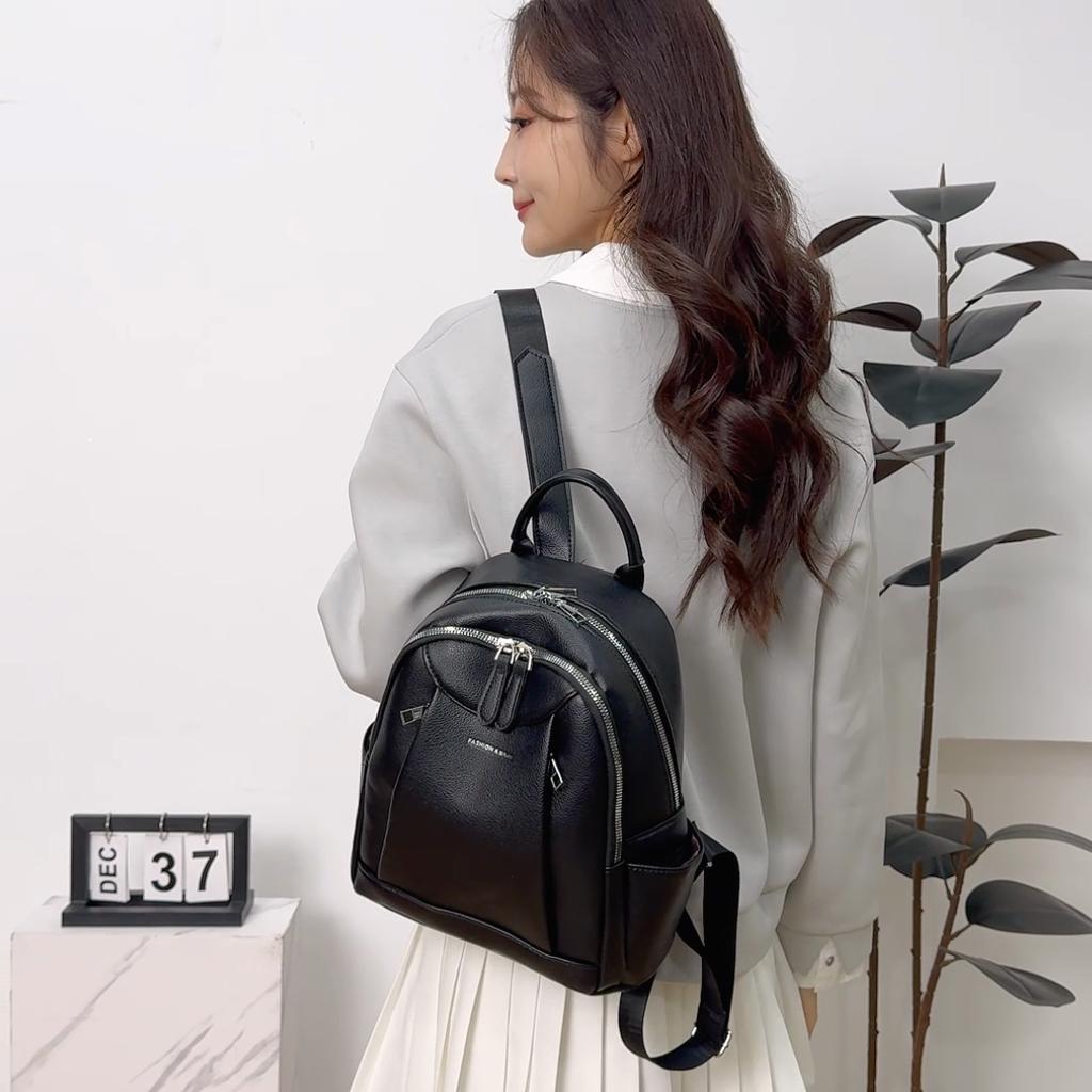 Backpack Women's PU Large Capacity Backpack