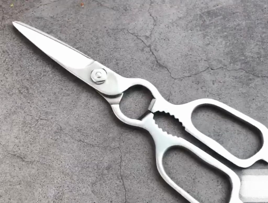 All Stainless Steel Blade Handle Calabash Shape Vegetables Multi Chicken Bone Scissors Kitchen Utility Hand Tool