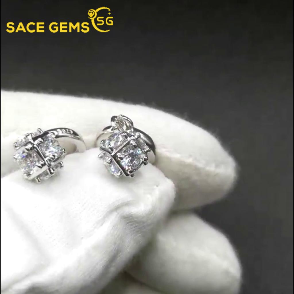 Sace Gems Медный кубик Рубика, набор циркониевых серег для модных женщин, подарки на свадьбу