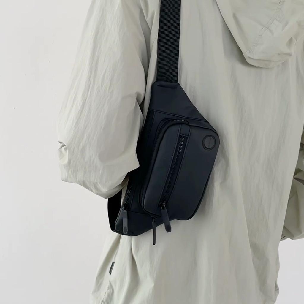 Water-repellent Men's Waist Bag Outdoor Sports Shoulder Crossbody Bag Chest Bag