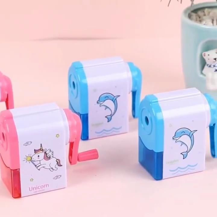 Cute Cartoon Manual School Kids Pencil Sharpener Hand Crank