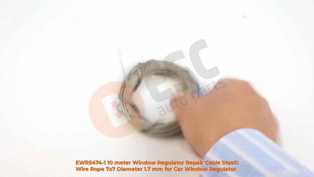 EWR5474-1 Window Regulator Repair Cable Steel Wire Rope 7x7 Diameter: 1.7 mm Length : 10 meter for Car Window Regulator