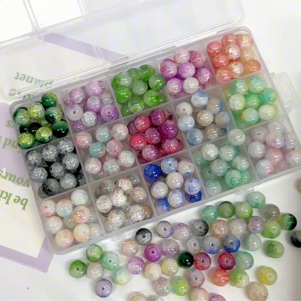 20Pcs Crystal Glass Beads Breakout Balls Loose Spacer Beads for DIY Bracelet Necklace Jewelry Making