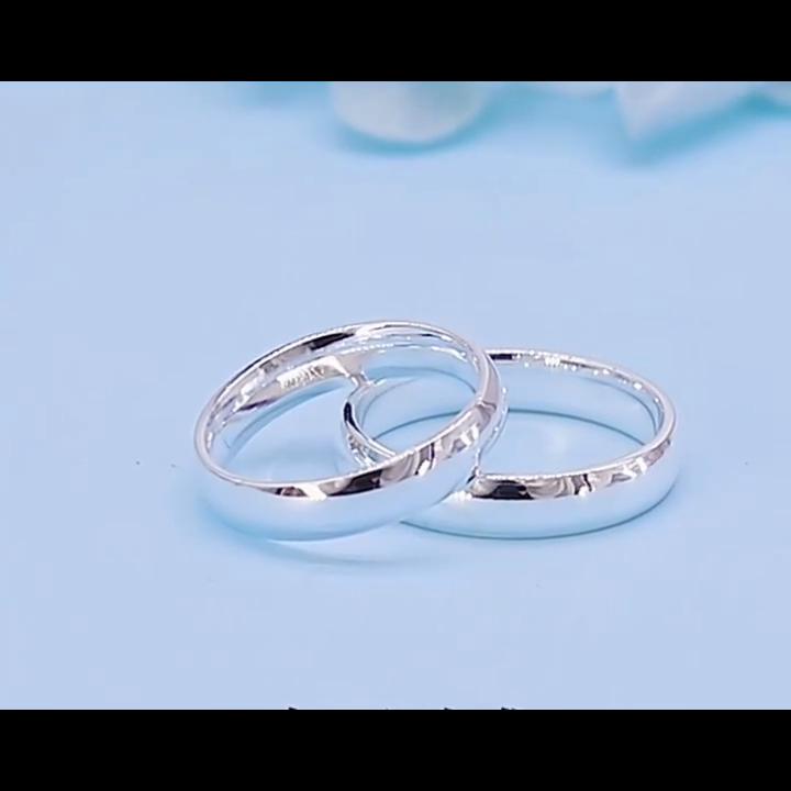 Simple Marriage Engagement Ring 100 %925 Sterling Silver Couple Ring Woman &Man Single Ring Solid Silver Jewelry Gift