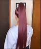 LUPU 60 см длинные прямые синтетические волосы для женщин с обертыванием вокруг хвоста на заколке для наращивания волос искусственные волосы