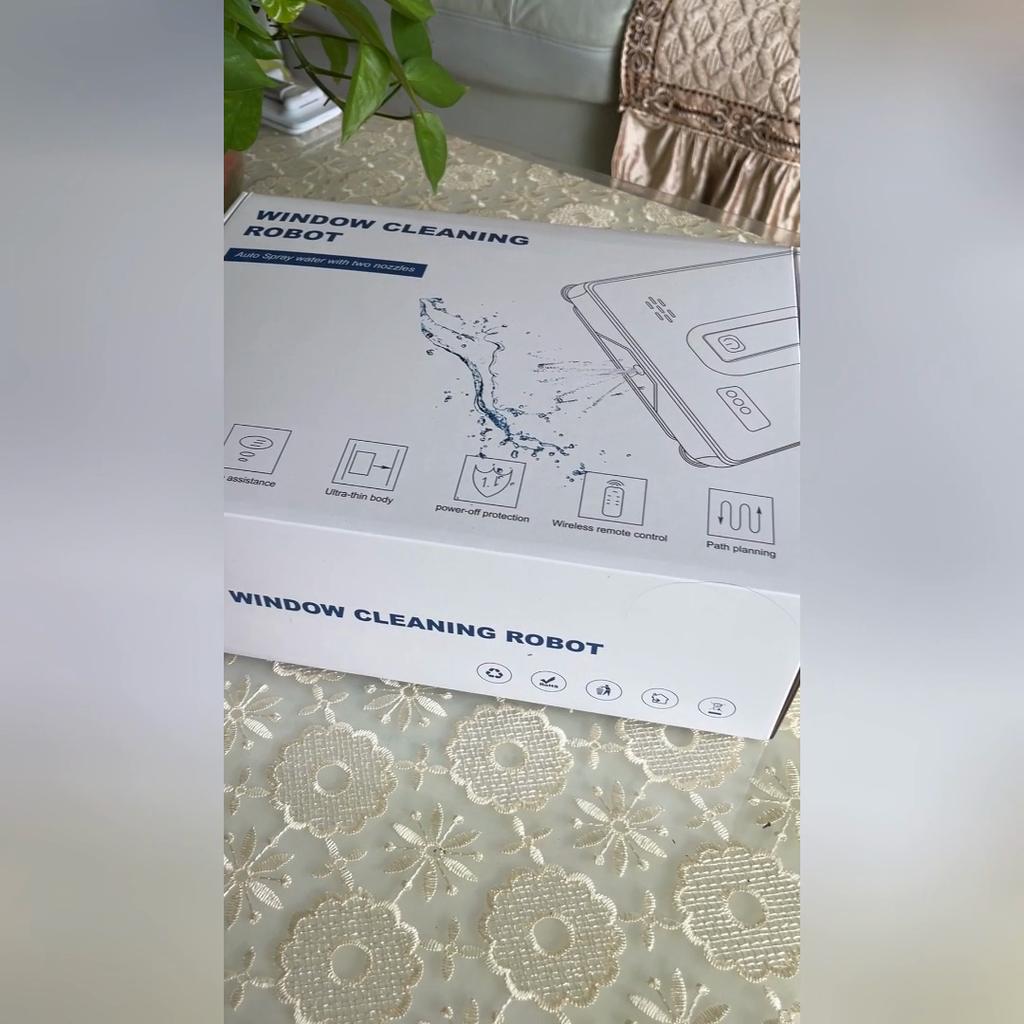 Полностью автоматический робот для мытья окон PuRuiKai, высокоэффективный пылесборник, легко чистится, с пультом дистанционного управления, легкий, резервуар для воды 50 мл,