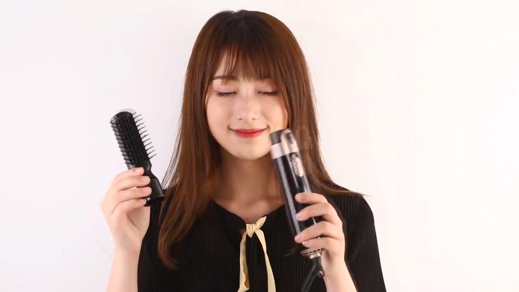 4-в-1 щетка с горячим воздухом, фен, расческа, бигуди, выпрямитель, 30-секундный быстрый нагрев, влажная и сухая