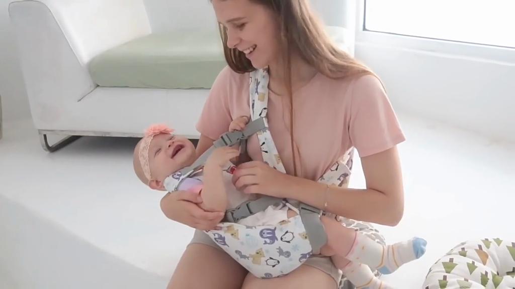 Эргономичная переноска-кенгуру для детей 0–36 месяцев, легкая и экономичная, многофункциональная, дышащая табуретка-кенгуру на талии, переноска-кенгуру