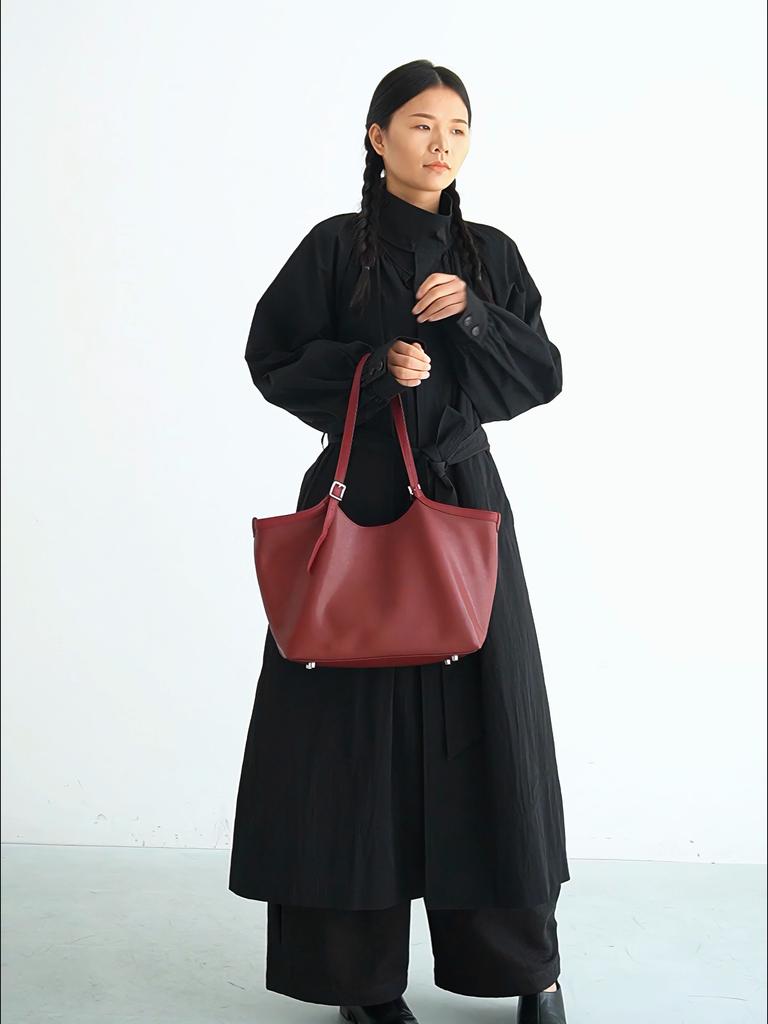 VENOF Красная сумка кроссбоди из коровьей кожи серии Ark для невесты, большая сумка-тоут в стиле ретро из кожи полного зерна