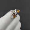 Кольцо из серебра 925 пробы с тигровым глазом, регулируемое по размеру — подходит для размеров США от 6 до 10 — украшения ручной работы в стиле бохо для женщин и мужчин, подарки на День святого Валентина