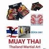 Twin Dragons Muay Thai Kickboxing Boxing MMA UFC Casual Shorts Gym Sport Unisex Men Women Workout Quick Dry Print Elastic High Waist Training