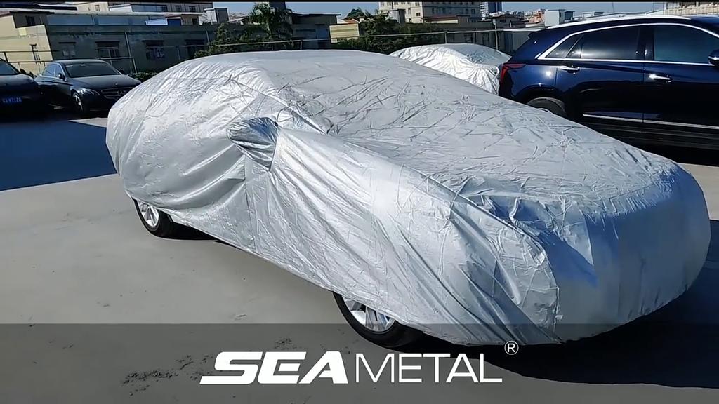 SEAMETAL Полное покрытие автомобиля для внутреннего и наружного использования, солнцезащитные козырьки, солнцезащитный чехол, пыленепроницаемый, водонепроницаемый, снегонепроницаемый, универсальный для седана, внедорожника