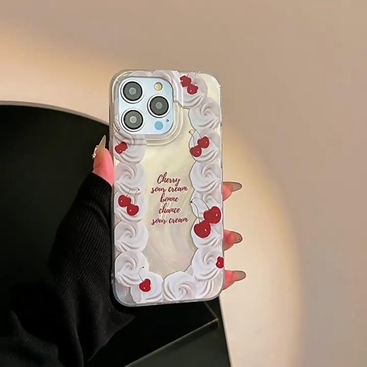 Арт Крем Вишневый Чехол для iPhone 17 iPhone 17 Pro Max