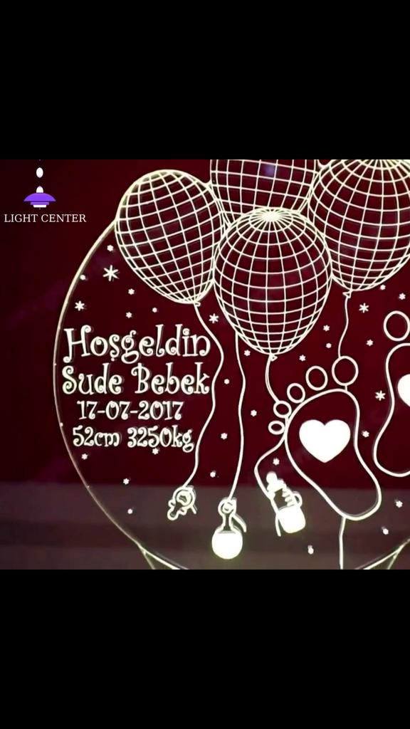 3D Customizable/ Birthday Themed Night Lamps Kids Lamp Moon Night Light Room Lamp Desk Decor Cool Lamps