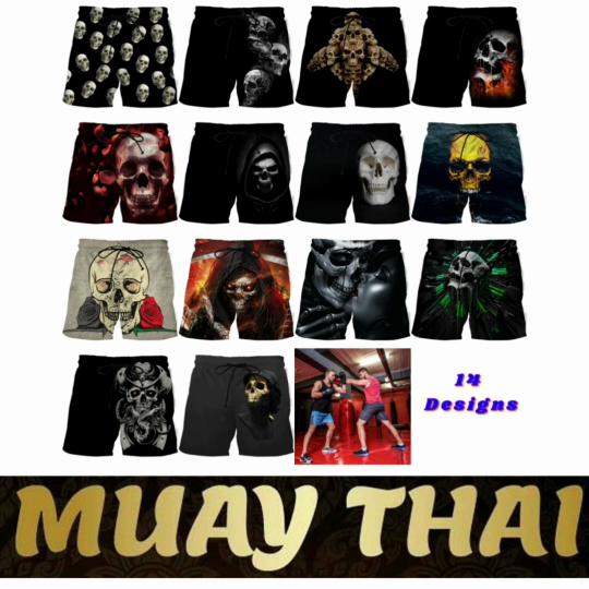 Skull Ghost Horror Skeleton Dark Boxing Shorts Pants 3D Print Fighting Training Unisex Men Women Quick Dry Fitness Gym Sport Workout Casual Streetwear