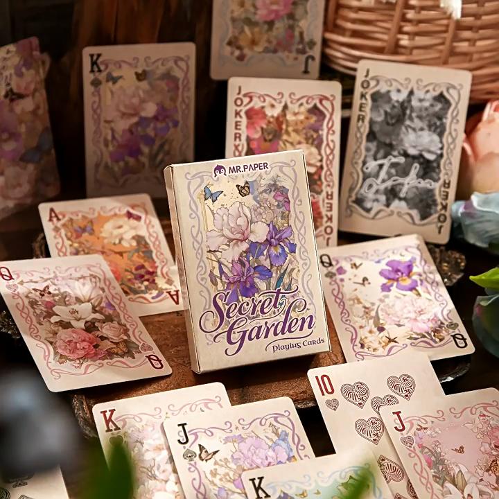 55 карт Secret Garden Цветочная коллекционная колода Игровая карта в литературном стиле Креативная канцелярия Подарок