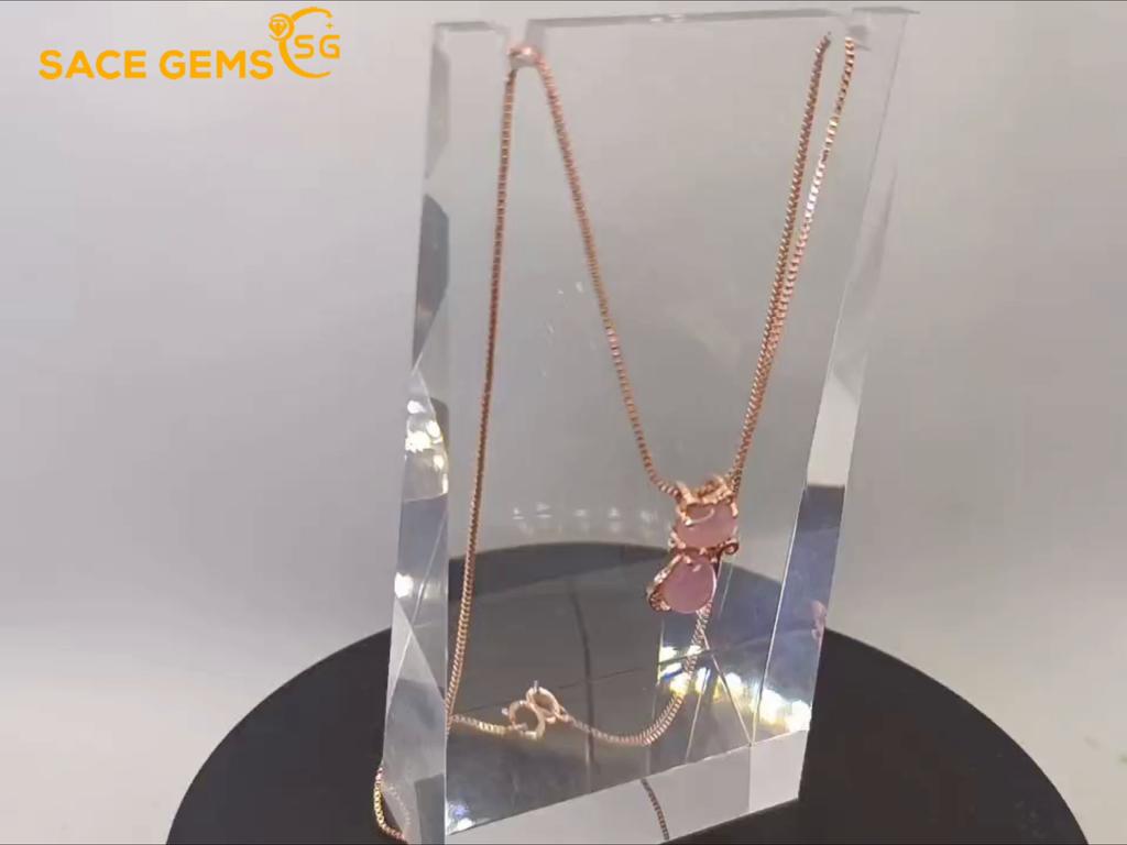 Sace Gems Женское ожерелье, кулон из медного сплава, натуральный кристалл гибискуса, женщина-кошка, кулон на ключицу, модный подарок