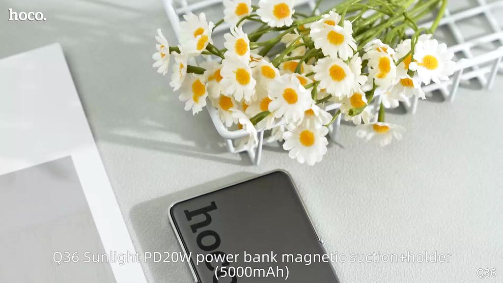 Hoco Q36 5000 мАч Беспроводной Пауэрбанк с Совместимостью MagSafe и Быстрой Зарядкой PD20W