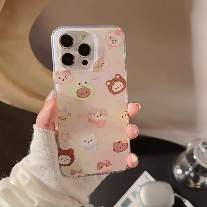 Милый полноэкранный чехол для телефона с изображением животных, совместимый и подходящий для iPhone15 14 13/12promax