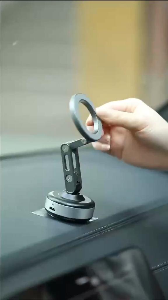 Магнитный автомобильный вакуумный адсорбционный кронштейн с вращением на 360° для рабочего стола, стены, ванной комнаты, видеоблога, портативный электрический присосочный держатель для телефона