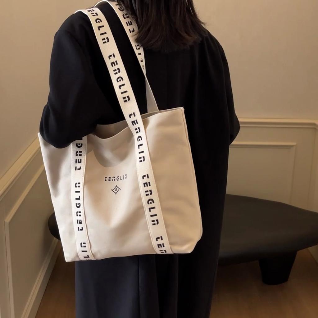 Большая вместительная сумка через плечо женская сумка-тоут с надписью Letter