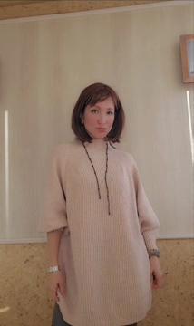 New Autumn And Winter Women's Sweaters Mid-length Raglan Sleeves Half Turtleneck Women's Sweater Dress