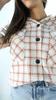 Женская рубашка большого размера с передним карманом дровосека с плиткой