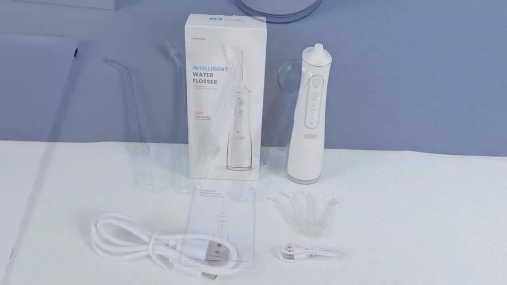 Портативный беспроводной ирригатор для полости рта, 4 режима очистки, USB-перезаряжаемый, литиевая батарея 1500 мАч, дентальный ирригатор для чистки зубов, ирригатор для полости рта