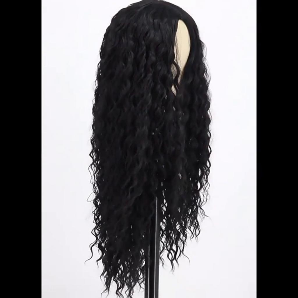 MISSQUEEN Черные женские синтетические парики Африканские извращенные вьющиеся парики Длинные глубокие волнистые парики 28 дюймов Высокотемпературный парик для косплея Вечерние