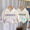 0-5 Years Old Boys' Long Sleeved Two-piece Set Children's New Letter Hooded Sweatshirt Casual Jeans Set Baby Fashion Clothes