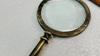 10-кратное ручное увеличительное стекло с латунной ручкой, старинная увеличительная линза для чтения