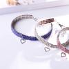 Pet Crystal Collar Kitten Necklace Pet Pendant Shiny Bright Heart Shaped Crystal Diamond Decoration