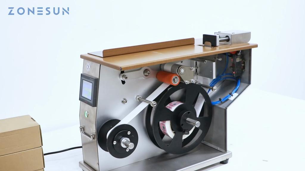 ZONESUN ZS-TB90 Automatic Tamper Evident Labeling Machine Corner Wrap Box Case Tamper Proof Seal Label Sticker Applicator Carton