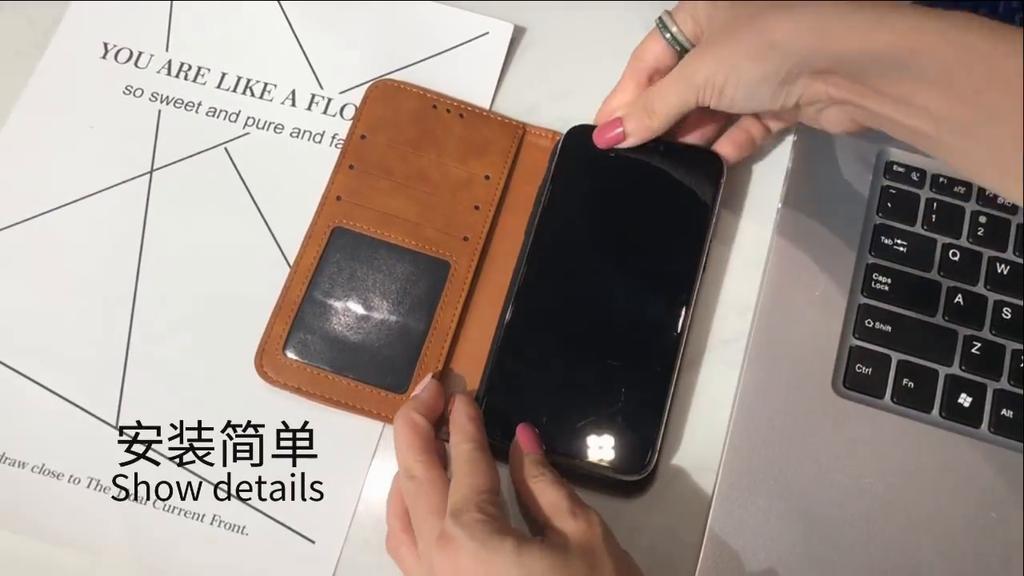 Flip Cover For HTC Desire 20 Pro Leather Case [Flip Vintage Leather] Shockproof Durable Retro Phone Case