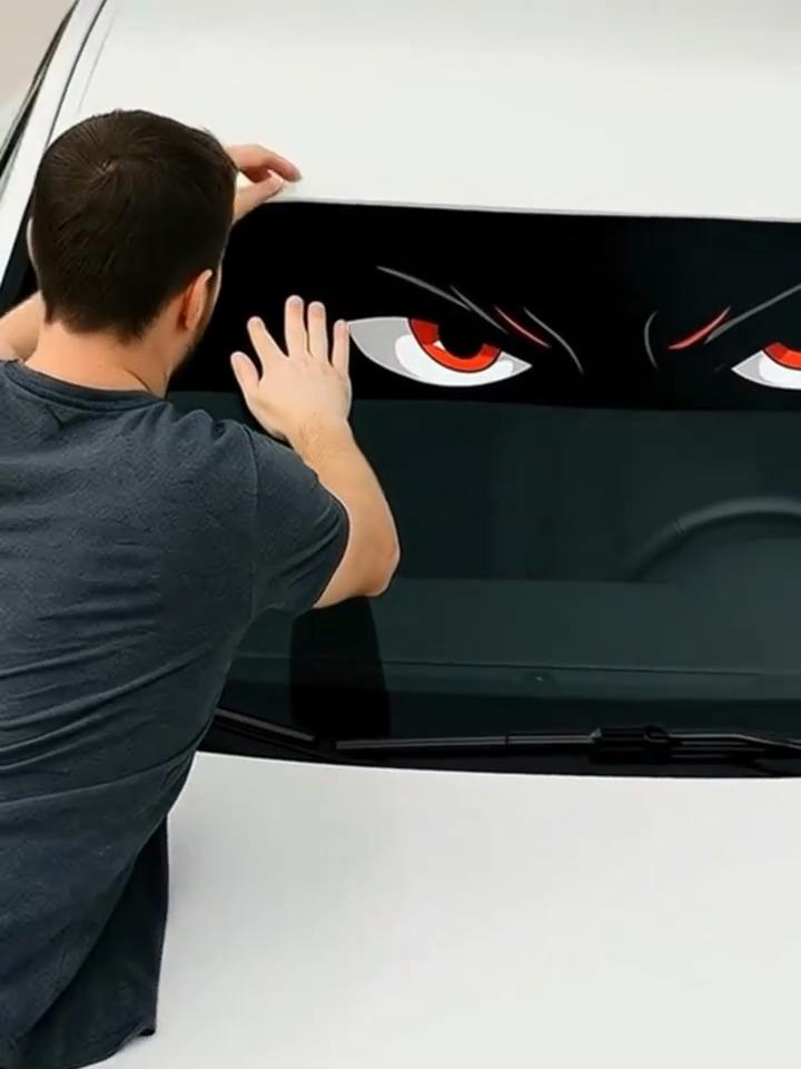 Waterproof Car Windshield & Sunshade Decorative Stickers - Personalized Front & Rear Modifications