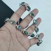 Красивое ожерелье из серебра 925 пробы с драгоценными камнями из меди и малацита, ожерелье из серебра и меди и малацита для жены, ожерелье унисекс, подарок на день рождения
