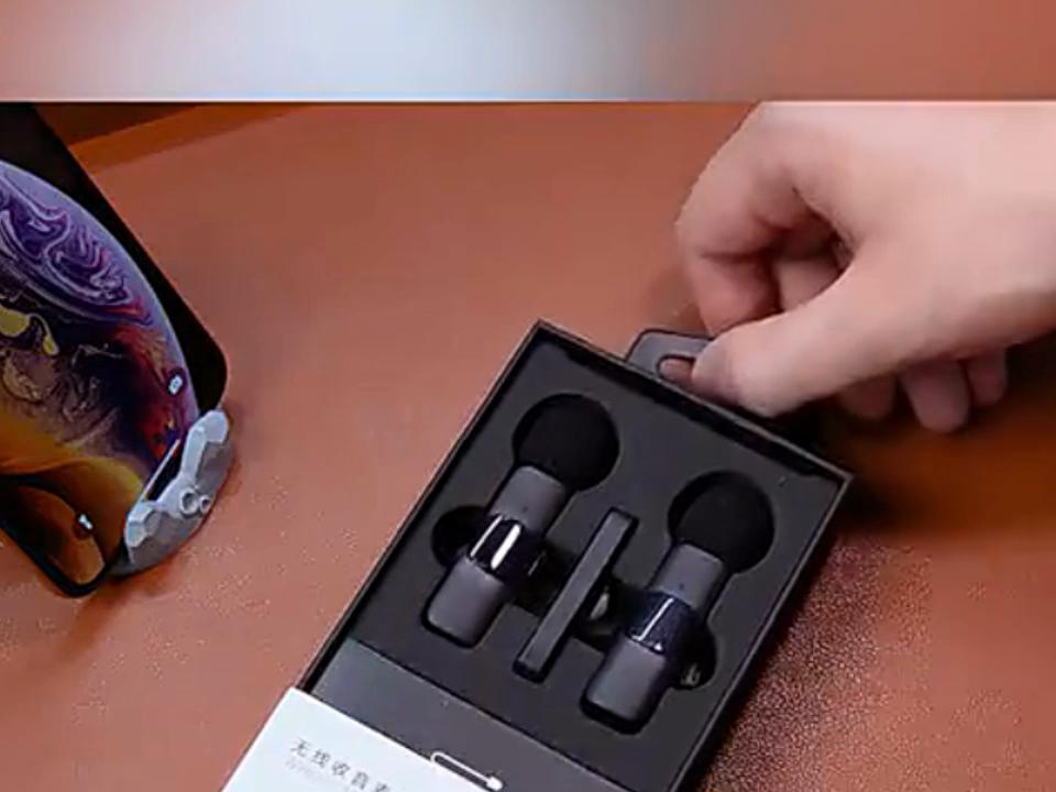 KOVOL Wireless Lavalier Microphone, Recording, Short Videos, Portable Microphone with Two Mics, Compatible with Apple And Android, Type-C