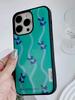 Чехол для iPhone из смолы с защитой от падений и художественным дизайном для HUAWEI mate60pro с изумрудным волнистым узором