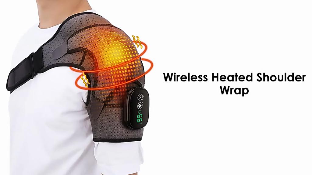 Electric Heated Vibration Massage Shoulder Pad Shoulder Support Belt Joint Pain Relief Shoulder Physiotherapy Massager
