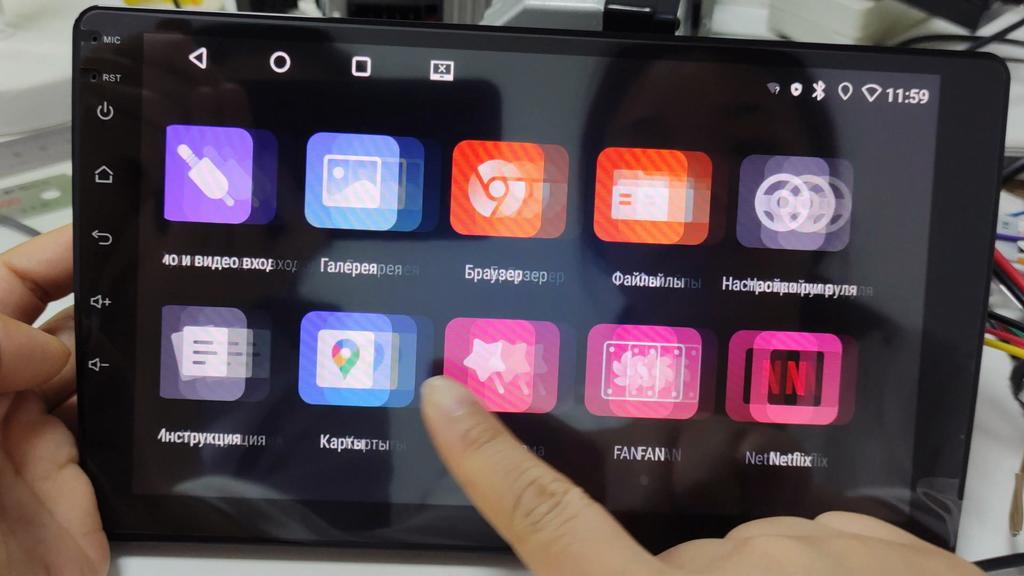 Reakosound 2 Din 9'' Car Stereo Radio Android 11.0 QLED Screen Cooling Fan MP5 Player Carplay WIFI GPS Bluetooth FM