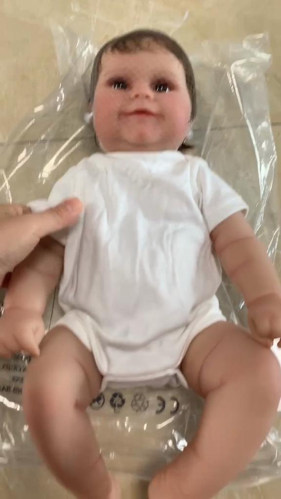 NPK 50CM Reborn Doll Maddie Bath Doll Full Body Silicone Waterproof Hand-Detailed Painting Lifelike Dolls