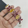 Красивый гранат, цитрин драгоценный камень ювелирные изделия ручной работы, 925 стерлингового серебра браслет, гранат, цитрин браслет для жены, унисекс браслет, подарок для нее