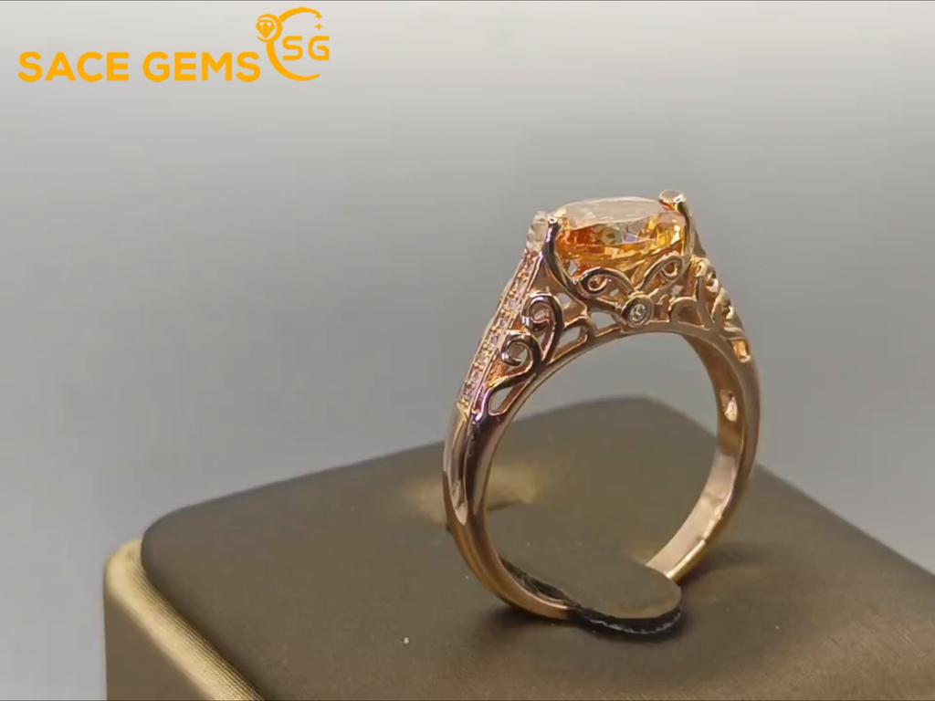 Sace Gems Классическое кольцо из медного сплава с цирконом, женские ювелирные изделия, свадебный подарок для вечеринки