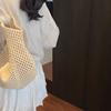 Yogodlns Однотонная вязаная крючком сумка-тоут, летняя пляжная декоративная сумка-шарф, модные женские сетчатые тканые сумки через плечо, большая вместимость, вязаная сумка через подмышку