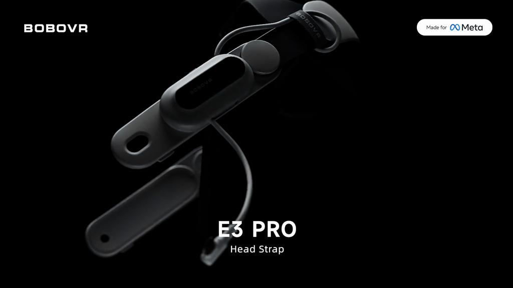 BOBOVR E3 Pro Battery Strap Plus ONE B100 Battery Compatible with Meta Quest 3 and 3S Extended Playtime Comfort Fit Enhanced VR Experience