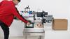 Zonesun Round Bottle Label Applicator Bottle Labeler Wrap Around Labeling Machine Tabletop Label Applicator ZS-TB150RP