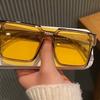 Новые модные квадратные солнцезащитные очки большого размера, женские ретро зеркальные линзы, цельные очки, очки UV400, мужские солнцезащитные очки в стиле панк, очки